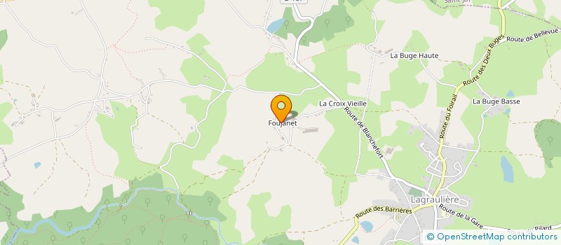 localisation de l'entreprise MONSIEUR JEAN-FRANCOIS BOSSOUTROT  LAGRAULIERE