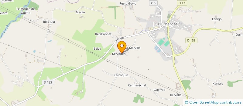 localisation de l'entreprise MONSIEUR JEAN FRANCOIS CAUDAL  PLUMERGAT