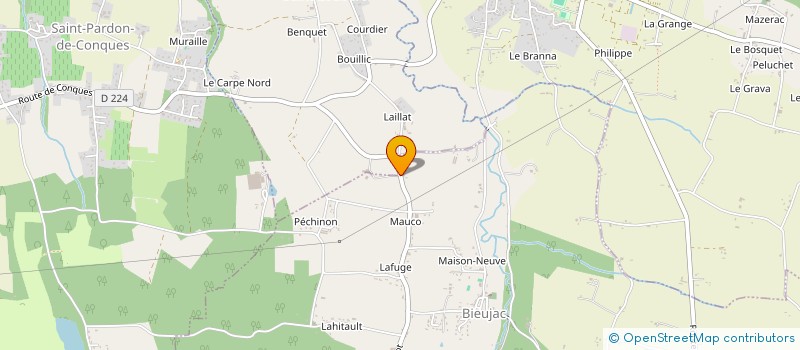 localisation de l'entreprise MONSIEUR JEAN-FRANCOIS CHALOUPIN  BIEUJAC