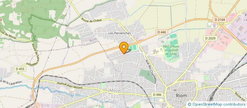 localisation de l'entreprise MONSIEUR JEAN FRANCOIS CHAMPAGNOL  RIOM