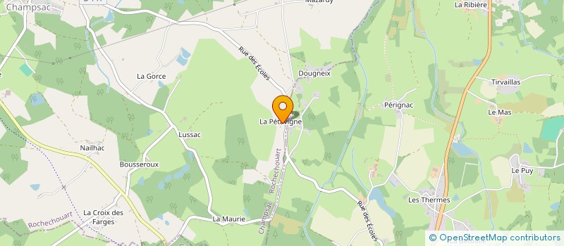 localisation de l'entreprise MONSIEUR JEAN FRANCOIS CHAPELIER  CHAMPSAC