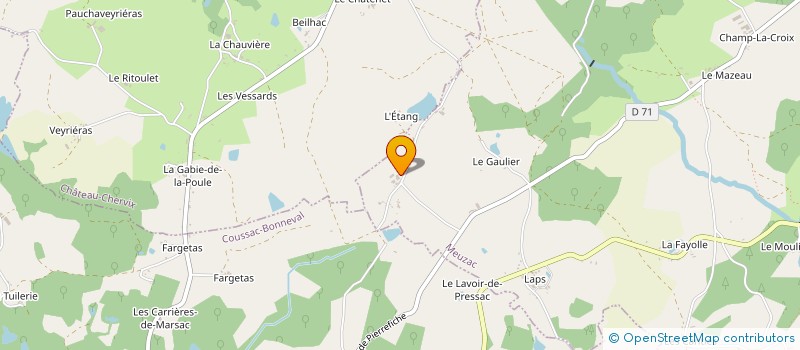 localisation de l'entreprise MONSIEUR JEAN-FRANCOIS CHAUVIER à MEUZAC
