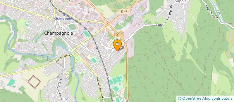 localisation de l'entreprise MONSIEUR JEAN-FRANCOIS COTTEZ  CHAMPAGNOLE