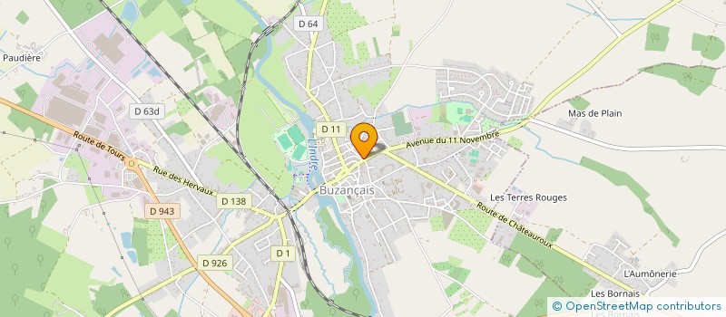 localisation de l'entreprise MONSIEUR JEAN-FRANCOIS COUNET à BUZANCAIS