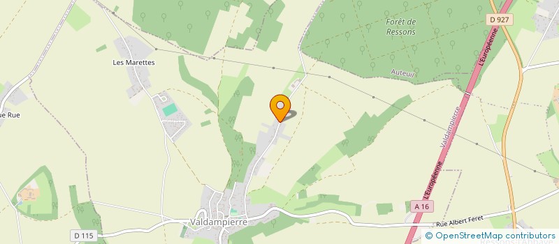 localisation de l'entreprise MONSIEUR JEAN-FRANCOIS DANTIGNY  VALDAMPIERRE