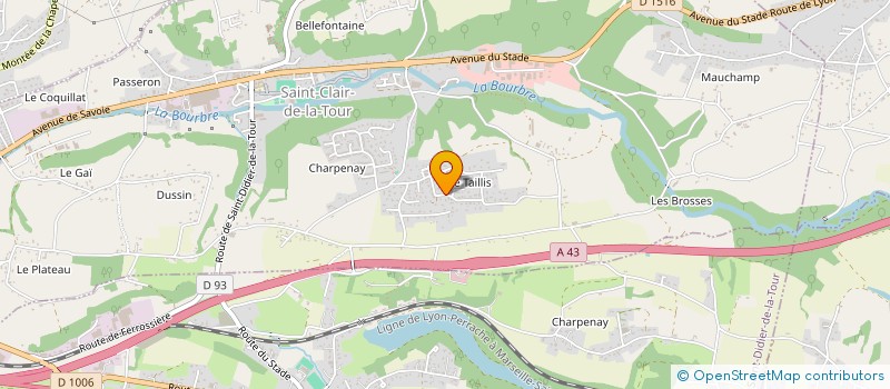 localisation de l'entreprise MONSIEUR JEAN FRANCOIS DELDICQUE  SAINT-CLAIR-DE-LA-TOUR