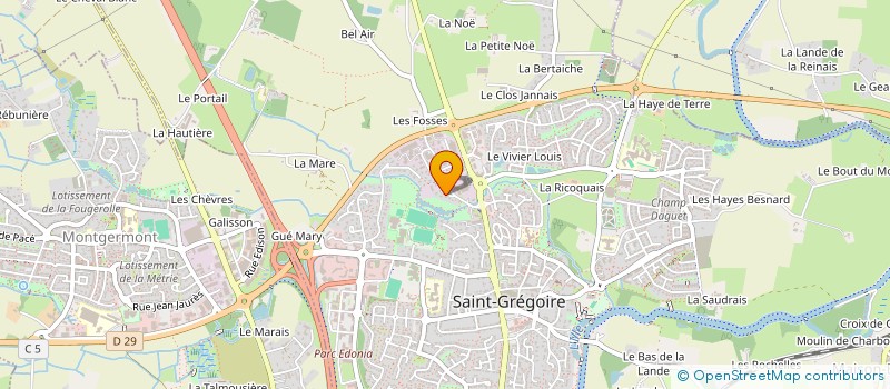 localisation de l'entreprise MONSIEUR JEAN-FRANCOIS DOULIN  SAINT-GREGOIRE