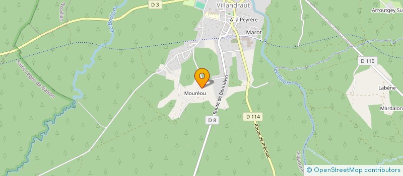 localisation de l'entreprise MONSIEUR JEAN-FRANCOIS DUCOS  VILLANDRAUT