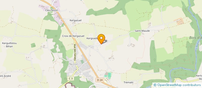 localisation de l'entreprise MONSIEUR JEAN FRANCOIS DUPAS  PONT-AVEN