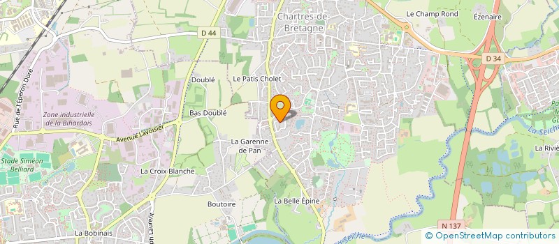 localisation de l'entreprise MONSIEUR JEAN-FRANCOIS GARNIER  CHARTRES-DE-BRETAGNE