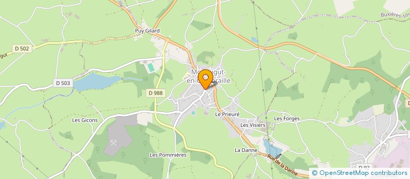 localisation de l'entreprise MONSIEUR JEAN-FRANCOIS GAUTHIER à MONTAIGUT-EN-COMBRAILLE