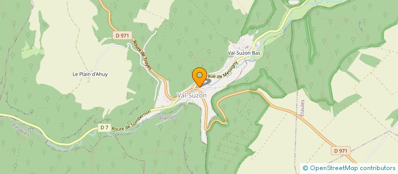 localisation de l'entreprise MONSIEUR JEAN FRANCOIS GUENIN  VAL-SUZON