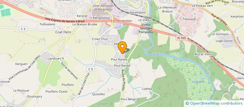 localisation de l'entreprise MONSIEUR JEAN FRANCOIS HAMON à QUIMPERLE