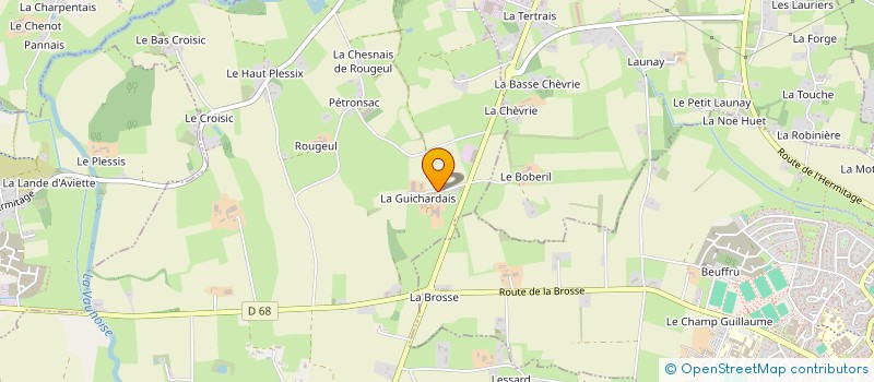 localisation de l'entreprise MONSIEUR JEAN-FRANCOIS HOCHARD  MORDELLES