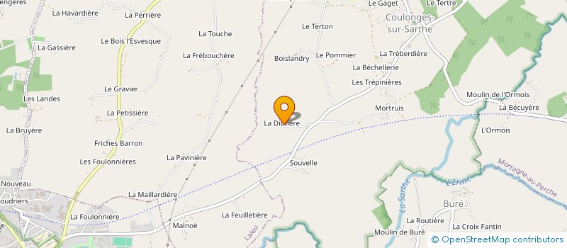 localisation de l'entreprise MONSIEUR JEAN-FRANCOIS LABOURDETTE à COULONGES-SUR-SARTHE