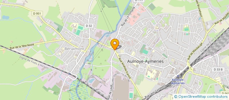 localisation de l'entreprise MONSIEUR JEAN-FRANCOIS LECOMPTE  AULNOYE-AYMERIES