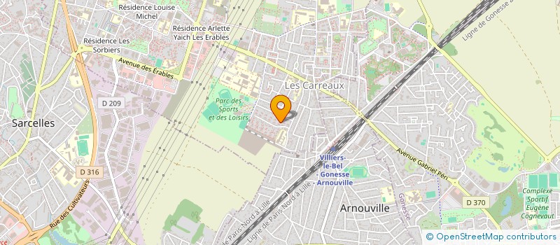 localisation de l'entreprise MONSIEUR JEAN-FRANCOIS LEFEVRE  VILLIERS-LE-BEL