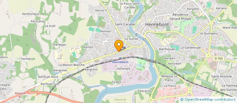 localisation de l'entreprise MONSIEUR JEAN FRANCOIS LORANT  HENNEBONT