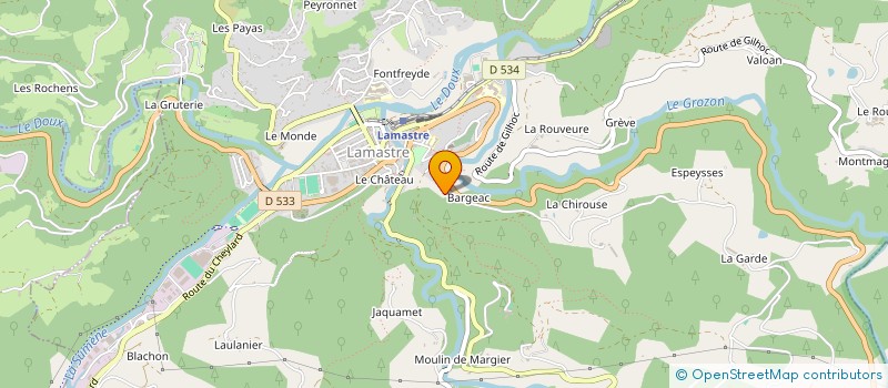 localisation de l'entreprise MONSIEUR JEAN FRANCOIS LORENTZ  LAMASTRE