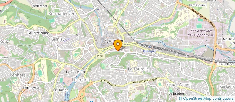 localisation de l'entreprise MONSIEUR JEAN-FRANCOIS LOUARN à QUIMPER