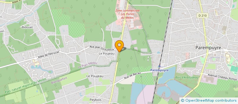 localisation de l'entreprise MONSIEUR JEAN-FRANCOIS MARTIN  LE PIAN-MEDOC