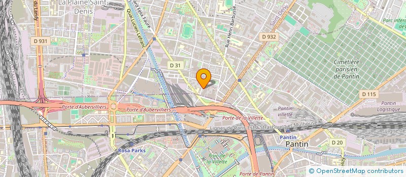 localisation de l'entreprise MONSIEUR JEAN FRANCOIS MARTINET  AUBERVILLIERS