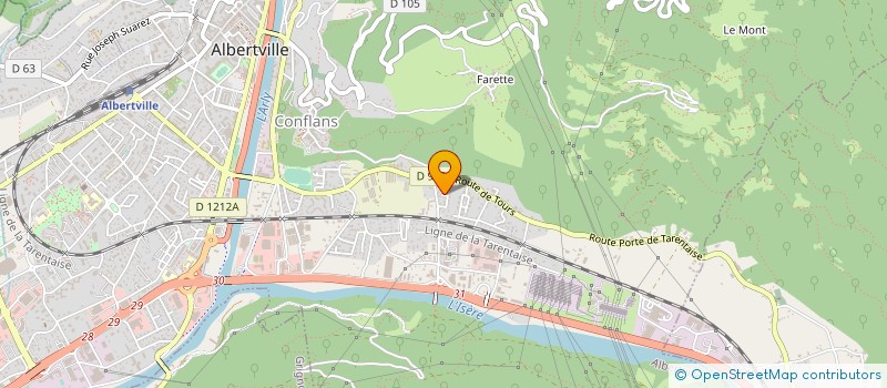 localisation de l'entreprise MONSIEUR JEAN FRANCOIS OLIVA  ALBERTVILLE