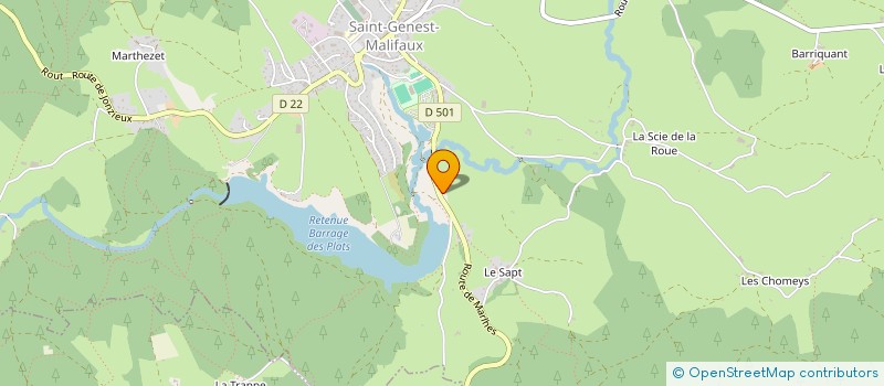 localisation de l'entreprise MONSIEUR JEAN-FRANCOIS PAILLASSON  SAINT-GENEST-MALIFAUX