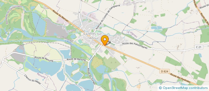 localisation de l'entreprise MONSIEUR JEAN-FRANCOIS PARNAUT à CAZERES SUR L'ADOUR