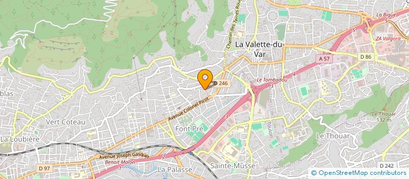 localisation de l'entreprise MONSIEUR JEAN-FRANCOIS PELLIARD  TOULON