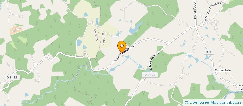 localisation de l'entreprise MONSIEUR JEAN-FRANCOIS PEYRAT  SARLANDE