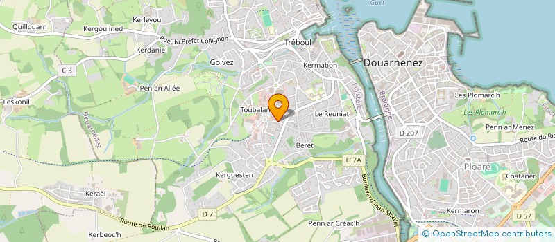 localisation de l'entreprise MONSIEUR JEAN-FRANCOIS PLUMIER à DOUARNENEZ