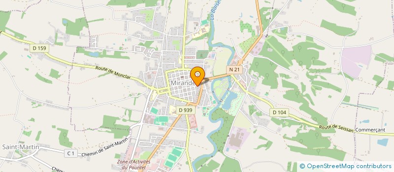 localisation de l'entreprise MONSIEUR JEAN-FRANCOIS POMARES  MIRANDE