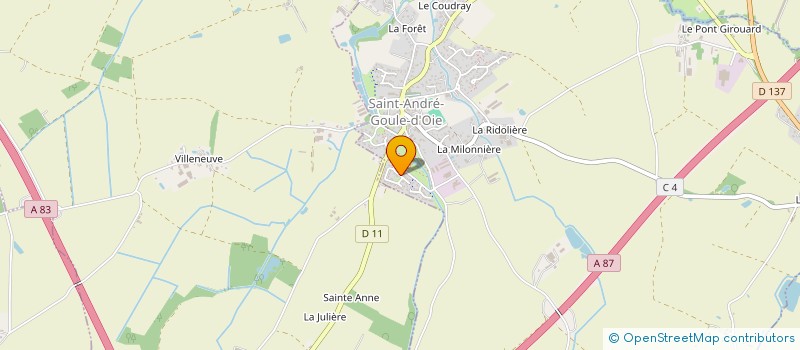 localisation de l'entreprise MONSIEUR JEAN FRANCOIS RABILIER à SAINT ANDRE GOULE D'OIE