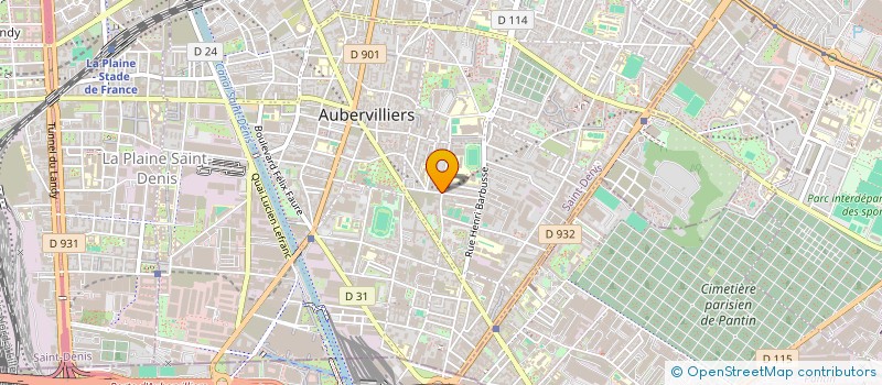 localisation de l'entreprise MONSIEUR JEAN FRANCOIS RANNOU  AUBERVILLIERS