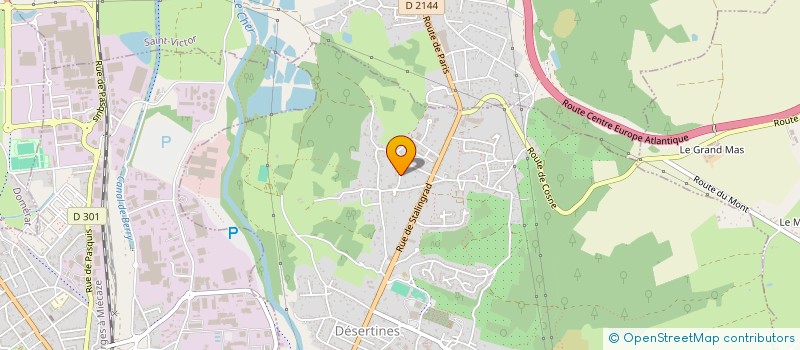 localisation de l'entreprise MONSIEUR JEAN-FRANCOIS ROCHE  DESERTINES