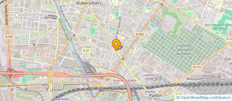 localisation de l'entreprise MONSIEUR JEAN-FRANCOIS ROUX  AUBERVILLIERS