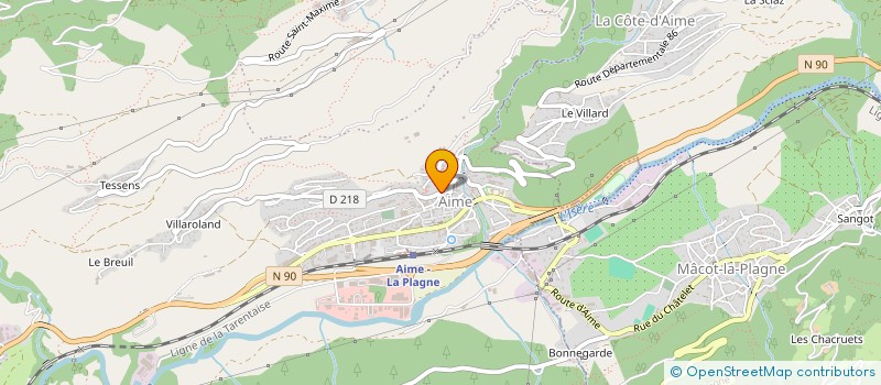 localisation de l'entreprise MONSIEUR JEAN FRANCOIS RUFFIER  AIME-LA-PLAGNE