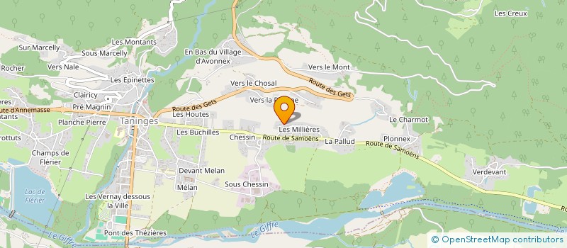 localisation de l'entreprise MONSIEUR JEAN-FRANCOIS SAMSON  TANINGES