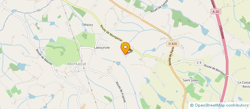 localisation de l'entreprise MONSIEUR JEAN-FRANCOIS SELVES  MONTALZAT