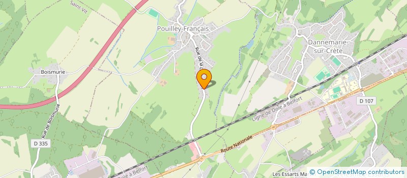 localisation de l'entreprise MONSIEUR JEAN-FRANCOIS TISSOT  POUILLEY-FRANCAIS