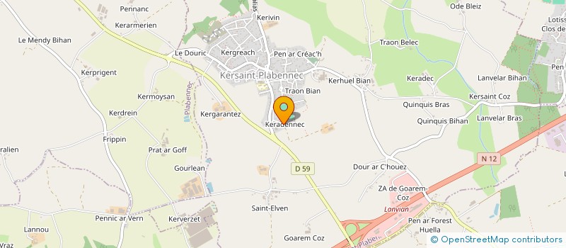 localisation de l'entreprise MONSIEUR JEAN FRANCOIS TREGUER à KERSAINT PLABENNEC