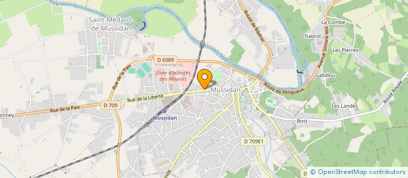 localisation de l'entreprise MONSIEUR JEAN-FREDERIC HELE  MUSSIDAN