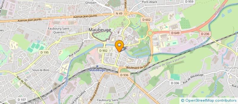 localisation de l'entreprise MONSIEUR JEAN FUSILLIER  MAUBEUGE