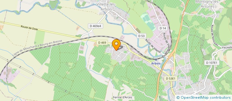 localisation de l'entreprise MONSIEUR JEAN FUTIN à ARBOIS