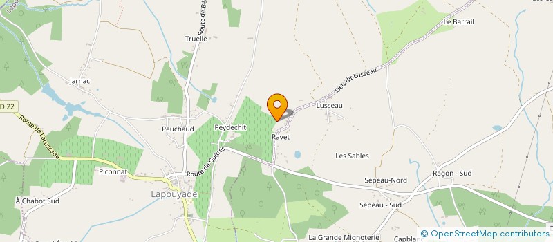 localisation de l'entreprise MONSIEUR JEAN GABORIAU  LAPOUYADE