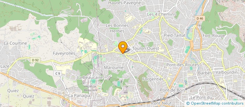 localisation de l'entreprise MONSIEUR JEAN GABORIT  TOULON