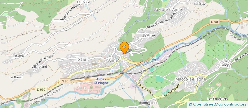 localisation de l'entreprise MONSIEUR JEAN-GABRIEL BEE  AIME-LA-PLAGNE