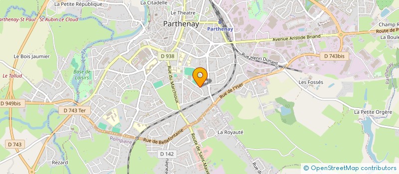 localisation de l'entreprise MONSIEUR JEAN GAILLARD  PARTHENAY