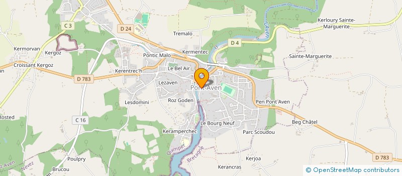 localisation de l'entreprise MONSIEUR JEAN GALLIER  PONT-AVEN